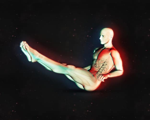 A digital illustration showing a person lying down with highlighted sections of their body, emphasizing the different areas focused on during a body scan meditation.